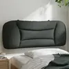 Image de Coussin De Tête De Lit Hvar Gris Foncé 100 Cm Tissu Vidaxl