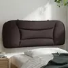Image de Coussin De Tête De Lit Hvar Marron Foncé 100 Cm Tissu Vidaxl
