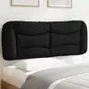 Image de Coussin De Tête De Lit Hvar Noir 120 Cm Tissu Vidaxl