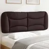 Image de Coussin De Tête De Lit Hvar Marron Foncé 120 Cm Tissu Vidaxl