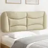 Image de Coussin De Tête De Lit Hvar Crème 120 Cm Tissu Vidaxl