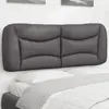 Image de Coussin De Tête De Lit Hvar Gris 120 Cm Similicuir Vidaxl