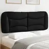 Image de Coussin De Tête De Lit Hvar Noir 140 Cm Tissu Vidaxl