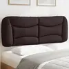 Image de Coussin De Tête De Lit Hvar Marron Foncé 140 Cm Tissu Vidaxl