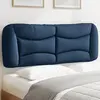 Image de Coussin De Tête De Lit Hvar Bleu 140 Cm Tissu Vidaxl