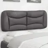 Image de Coussin De Tête De Lit Hvar Gris 140 Cm Similicuir Vidaxl