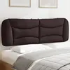Image de Coussin De Tête De Lit Hvar Marron Foncé 160 Cm Tissu Vidaxl