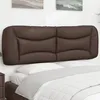 Image de Coussin De Tête De Lit Hvar Marron 160 Cm Similicuir Vidaxl
