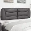 Image de Coussin De Tête De Lit Hvar Gris 160 Cm Similicuir Vidaxl