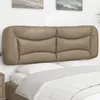 Image de Coussin De Tête De Lit Hvar Cappuccino 160 Cm Similicuir Vidaxl
