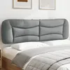 Image de Coussin De Tête De Lit Hvar Gris Clair 180 Cm Tissu Vidaxl
