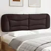 Image de Coussin De Tête De Lit Hvar Marron Foncé 180 Cm Tissu Vidaxl