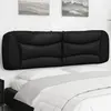 Image de Coussin De Tête De Lit Hvar Noir 180 Cm Similicuir Vidaxl
