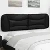 Image de Coussin De Tête De Lit Hvar Noir 183 Cm Similicuir Vidaxl