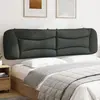 Image de Coussin De Tête De Lit Hvar Gris Foncé 200 Cm Tissu Vidaxl