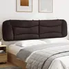 Image de Coussin De Tête De Lit Hvar Marron Foncé 200 Cm Tissu Vidaxl