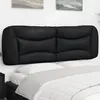 Image de Coussin De Tête De Lit Hvar Noir 152 Cm Similicuir Vidaxl