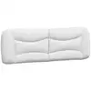 Image de Vidaxl coussin de tête de lit hvar blanc 152 cm similicuir