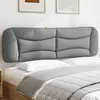 Image de Coussin De Tête De Lit Hvar Gris Clair 193 Cm Tissu Vidaxl