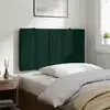 Image de Coussin De Tête De Lit Hanko Vert Foncé 80 Cm Velours Vidaxl