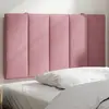 Image de Coussin De Tête De Lit Hanko Rose 90 Cm Velours Vidaxl