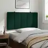 Image de Coussin De Tête De Lit Hanko Vert Foncé 100 Cm Velours Vidaxl