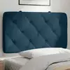 Image de Coussin De Tête De Lit Bleu 80 Cm Velours Vidaxl