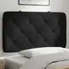Image de Coussin De Tête De Lit Noir 90 Cm Velours Vidaxl