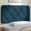 Image de Coussin De Tête De Lit Bleu 90 Cm Velours Vidaxl