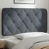 Image de Coussin De Tête De Lit Gris Foncé 100 Cm Velours Vidaxl
