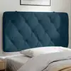 Image de Coussin De Tête De Lit Bleu 100 Cm Velours Vidaxl