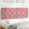 Image de Coussin De Tête De Lit Rose 120 Cm Velours Vidaxl