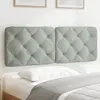 Image de Coussin De Tête De Lit Gris Clair 140 Cm Velours Vidaxl