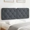Image de Coussin De Tête De Lit Gris Foncé 140 Cm Velours Vidaxl