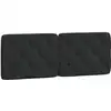 Image de Coussin De Tête De Lit Noir 140 Cm Velours Vidaxl