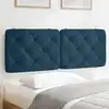 Image de Coussin De Tête De Lit Bleu 140 Cm Velours Vidaxl