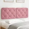 Image de Coussin De Tête De Lit Rose 140 Cm Velours Vidaxl