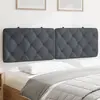 Image de Coussin De Tête De Lit Gris Foncé 160 Cm Velours Vidaxl