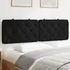 Image de Coussin De Tête De Lit Noir 160 Cm Velours Vidaxl