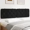 Image de Coussin De Tête De Lit Noir 180 Cm Velours Vidaxl