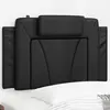 Image de Coussin De Tête De Lit Viana Noir 80 Cm Similicuir Vidaxl