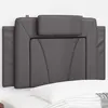Image de Coussin De Tête De Lit Viana Gris 80 Cm Similicuir Vidaxl