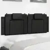 Image de Coussin De Tête De Lit Viana Noir 120 Cm Similicuir Vidaxl