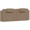 Image de Coussin De Tête De Lit Viana Cappuccino 120 Cm Similicuir Vidaxl