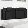 Image de vidaXL Coussin de tête de lit noir 140 cm similicuir 374790