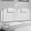 Image de Coussin De Tête De Lit Viana Blanc 140 Cm Similicuir Vidaxl