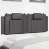 Image de Coussin De Tête De Lit Viana Gris 140 Cm Similicuir Vidaxl