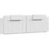 Image de Vidaxl coussin de tête de lit viana blanc 160 cm similicuir