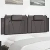Image de Coussin De Tête De Lit Viana Gris 160 Cm Similicuir Vidaxl