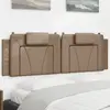 Image de Coussin De Tête De Lit Viana Cappuccino 160 Cm Similicuir Vidaxl